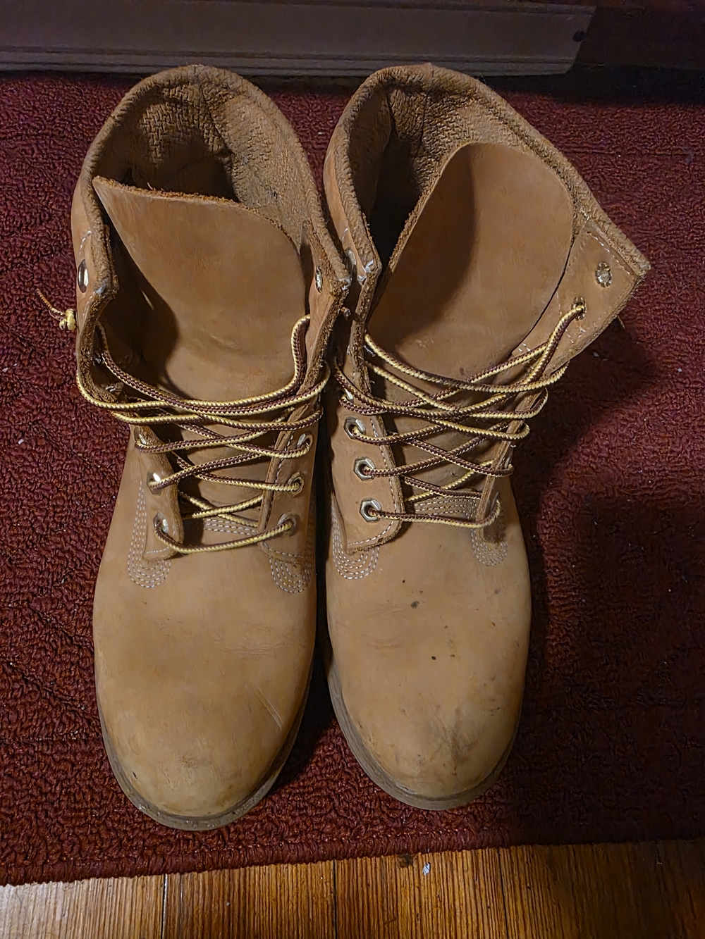 Men's Tan Lace-Up Work Boots - Durable All-Day Comfort. Timberland. 10 W